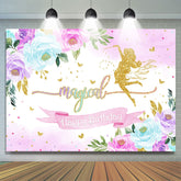 Funkeln Blumen Magisch Fee Glücklich Geburtstag Hintergrund